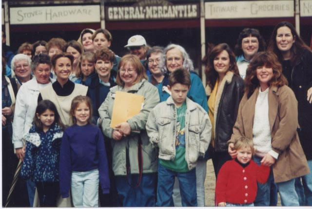 Jane Seymour and fans at Paramount Ranch during filming of Revolutions